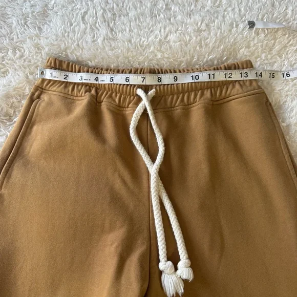 JW Anderson Wide Leg Contrast Stitch Track Pant French Terry in tobacco Sz Small - Picture 7 of 16